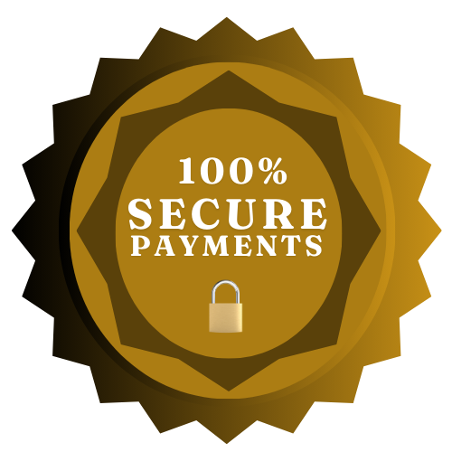 100% secure payments badge